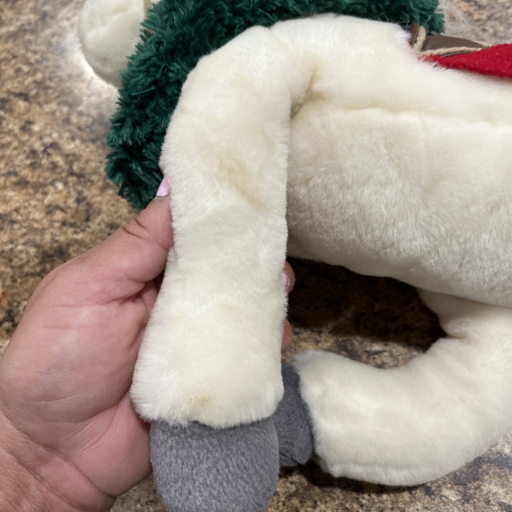 Toys R Us Horse Plush Wells Fargo Legendary Christmas Wreath White 2003 16" - Picture 10 of 13